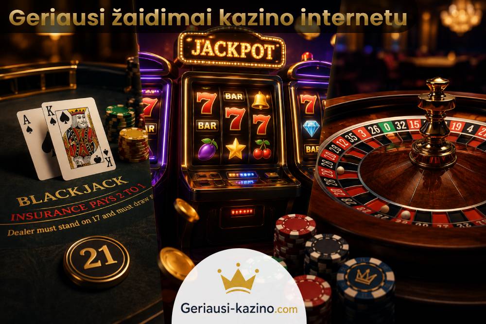 Top žaidimai - blackjack, automatai, ruletė.